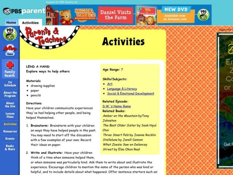 Lend A Hand Lesson Plan