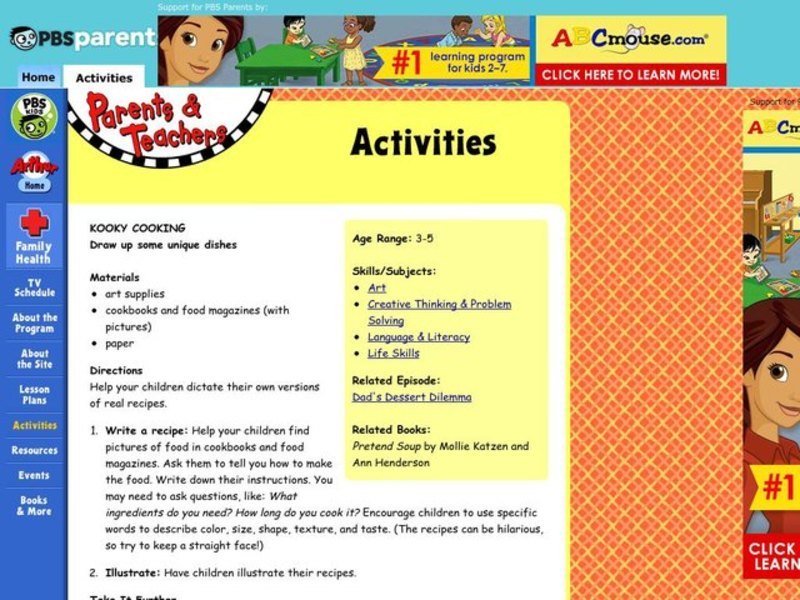 Kooky Kooking Lesson Plan