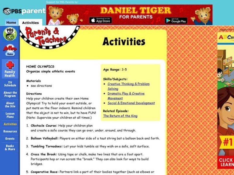 Home Olympics Lesson Plan