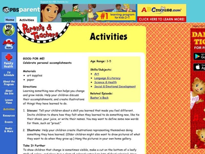 Good For Me! Lesson Plan