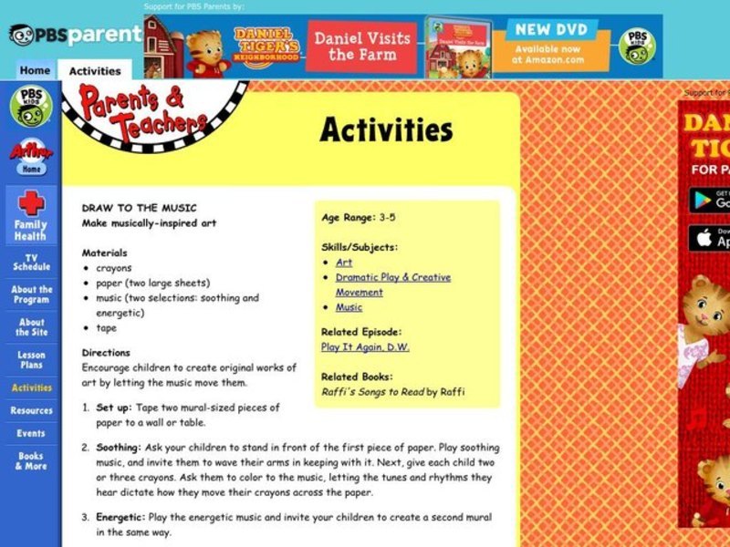 Draw To The Music Lesson Plan