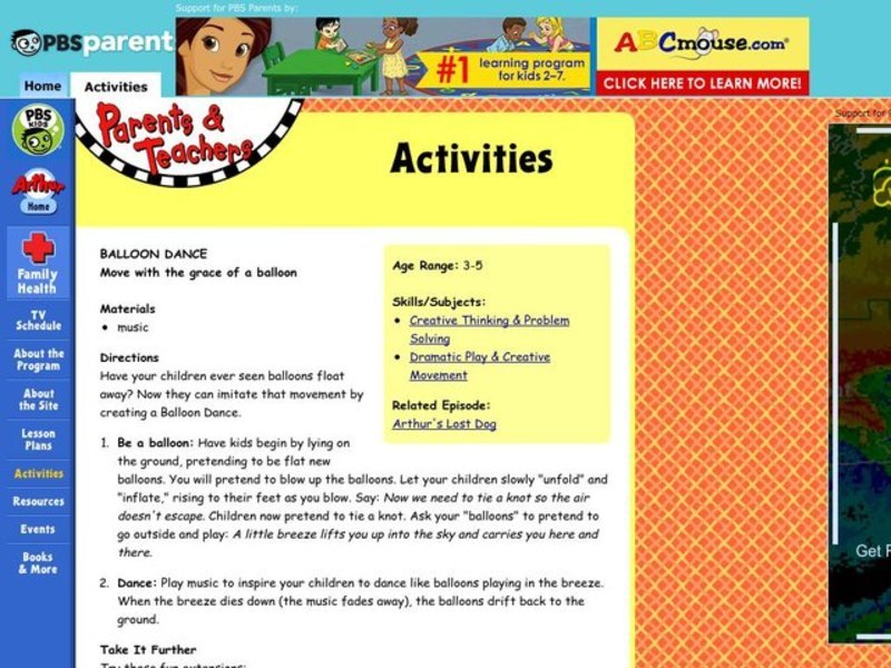 Balloon Dance Lesson Plan