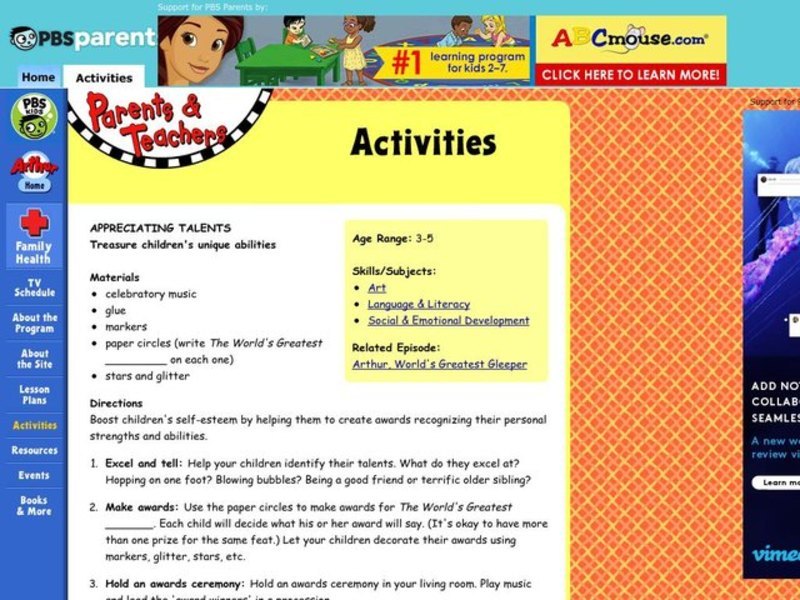 Appreciating Talents Lesson Plan