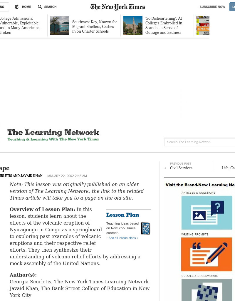 Fire Escape Lesson Plan