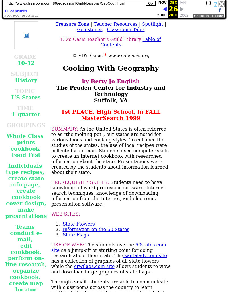 Cooking With Geography Lesson Plan