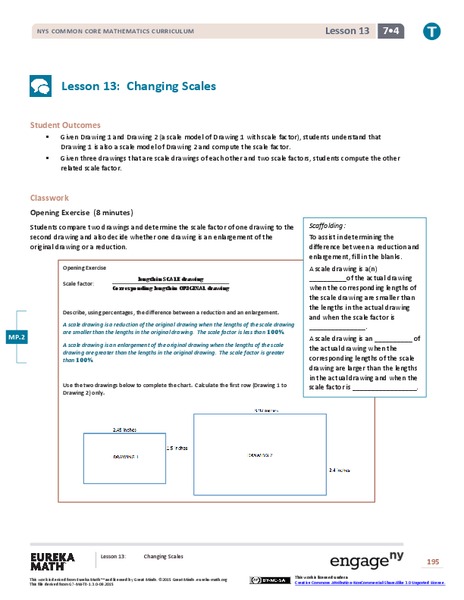 Changing Scales Lesson Plan