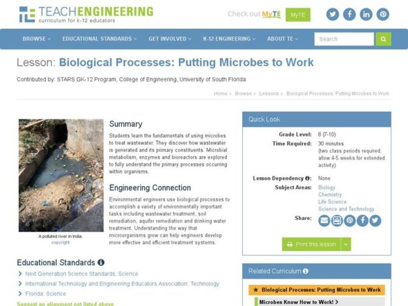 Biological Processes: Putting Microbes to Work Lesson Plan