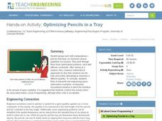Optimizing Pencils in a Tray Lesson Plan