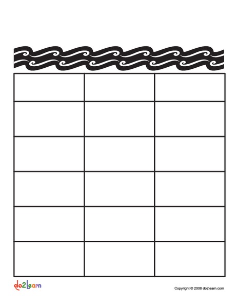 T-Chart (Topics of Conversation) Organizer