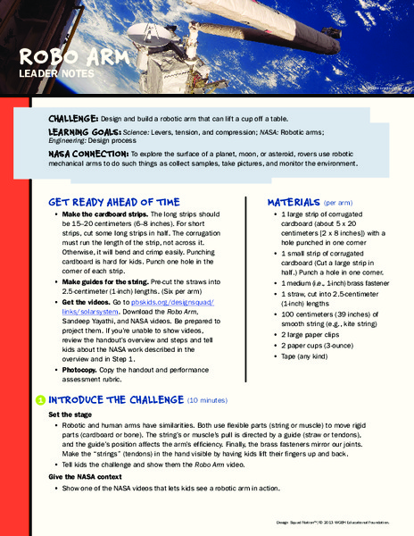 Robo Arm Lesson Plan
