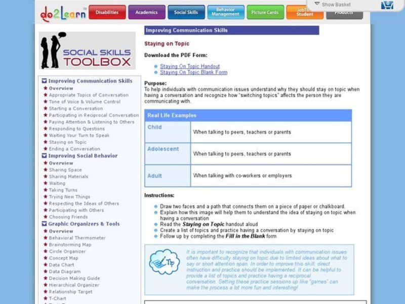 Staying on Topic Activity