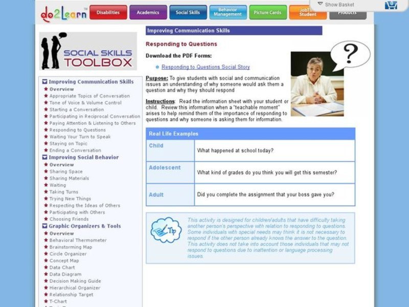 Responding to Questions Activity