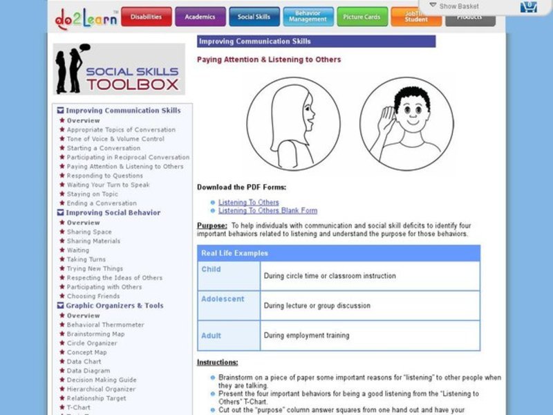 Paying Attention and Listening to Others Activity