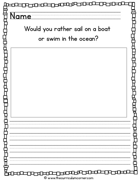 "Would You Rather?" Writing Prompts Writing