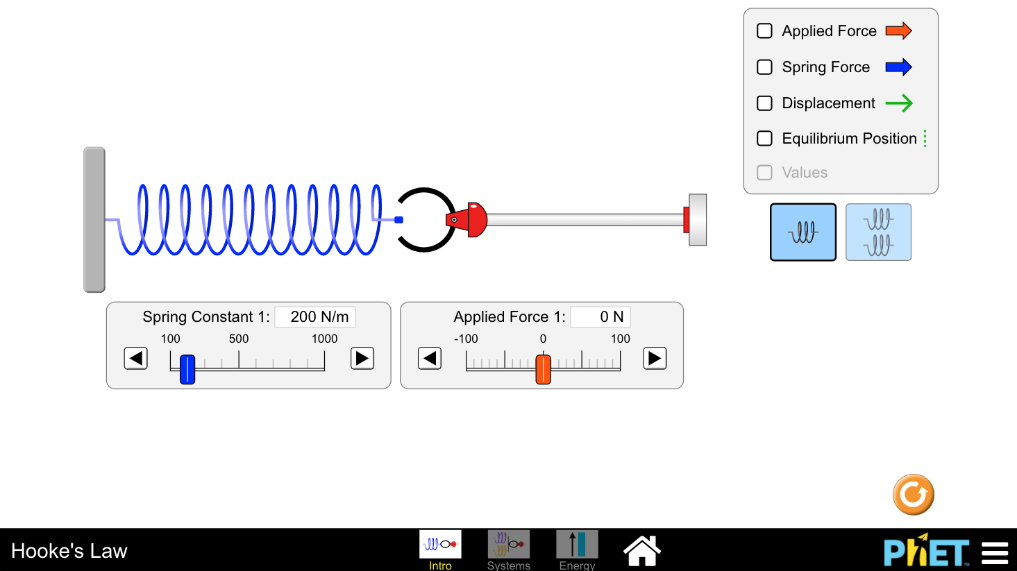 Hooke's Law Interactive