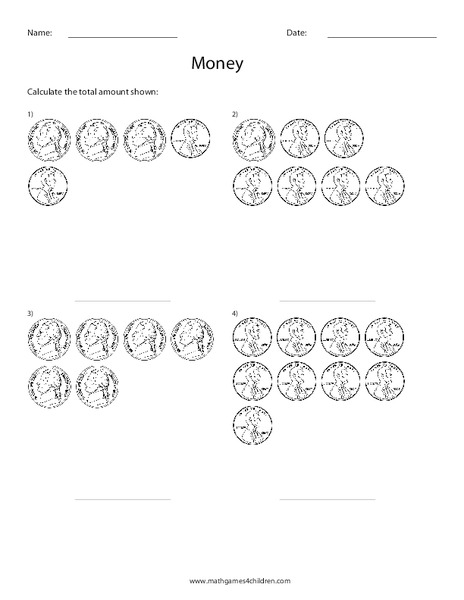Add the Coins Worksheet