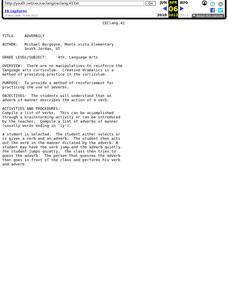 ADVERBILY Lesson Plan