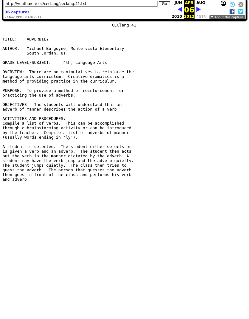 ADVERBILY Lesson Plan