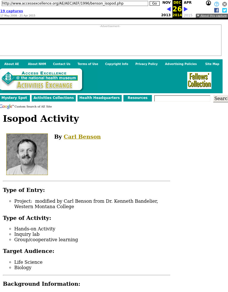 Isopod Activity Lesson Plan