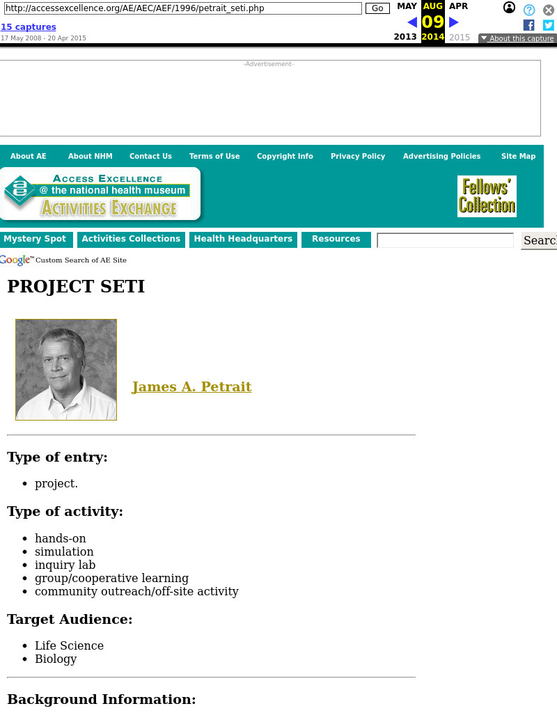 Project SETI. Lesson Plan