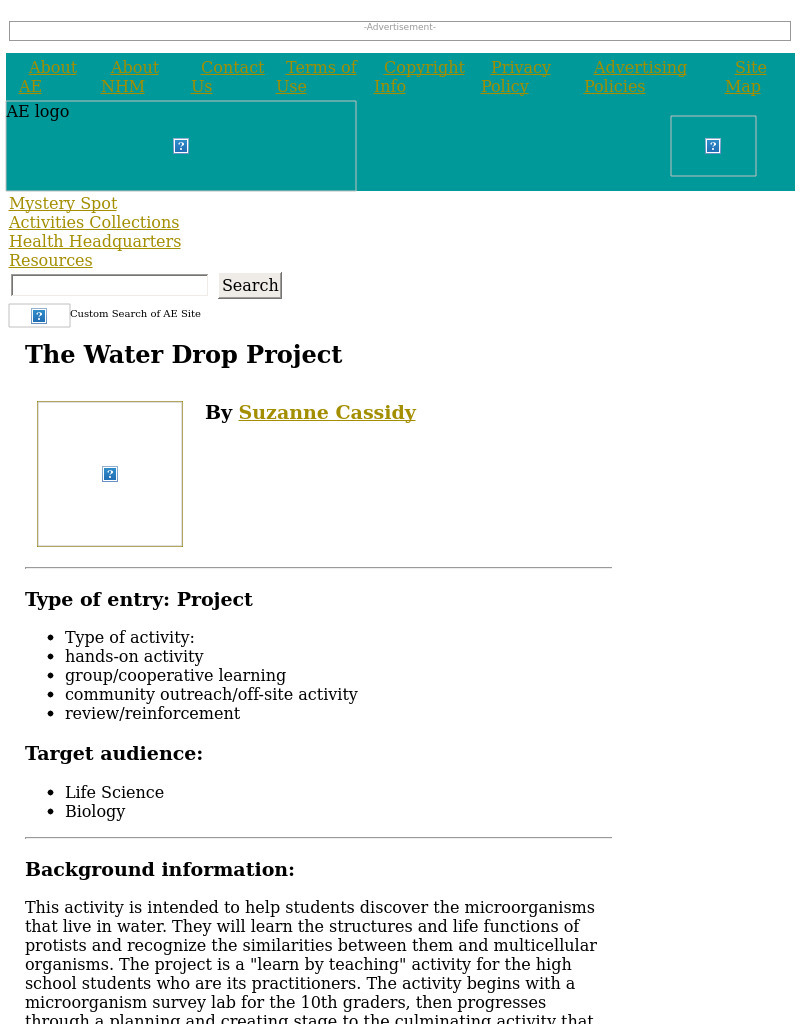 The Water Drop Project Activity