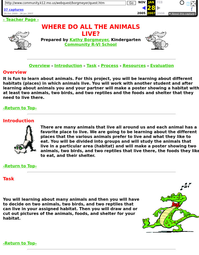 Where Do All the Animals Live? Lesson Plan