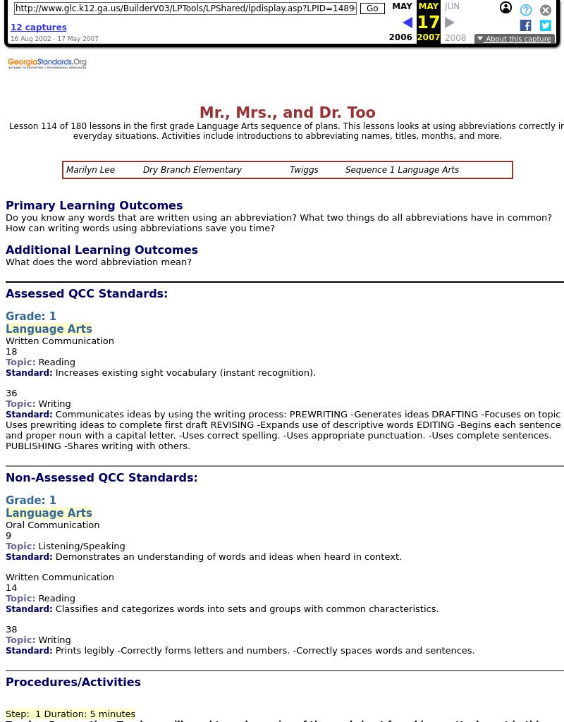 Mr., Mrs., and Dr. Too Lesson Plan