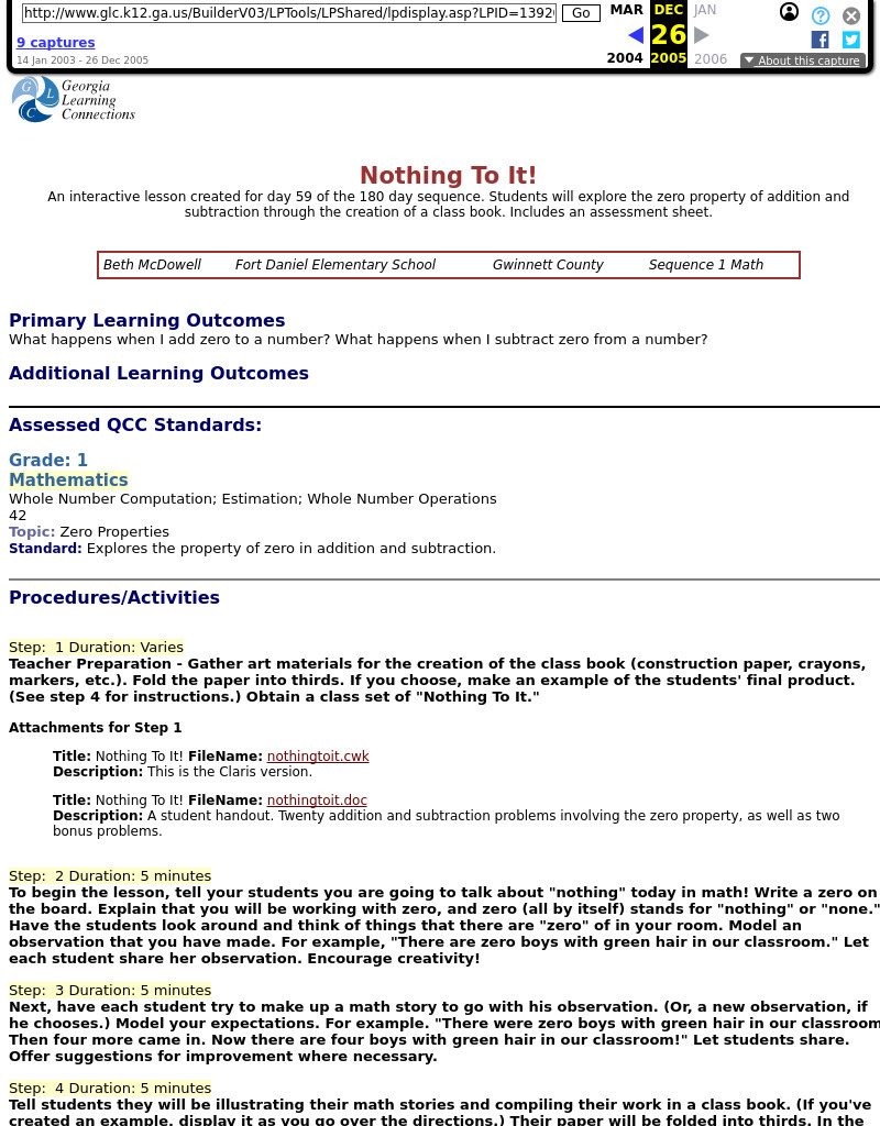Nothing To It! Lesson Plan