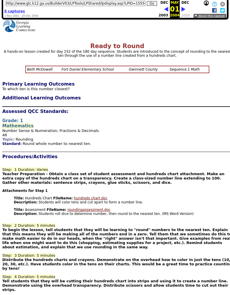 Ready to Round Lesson Plan