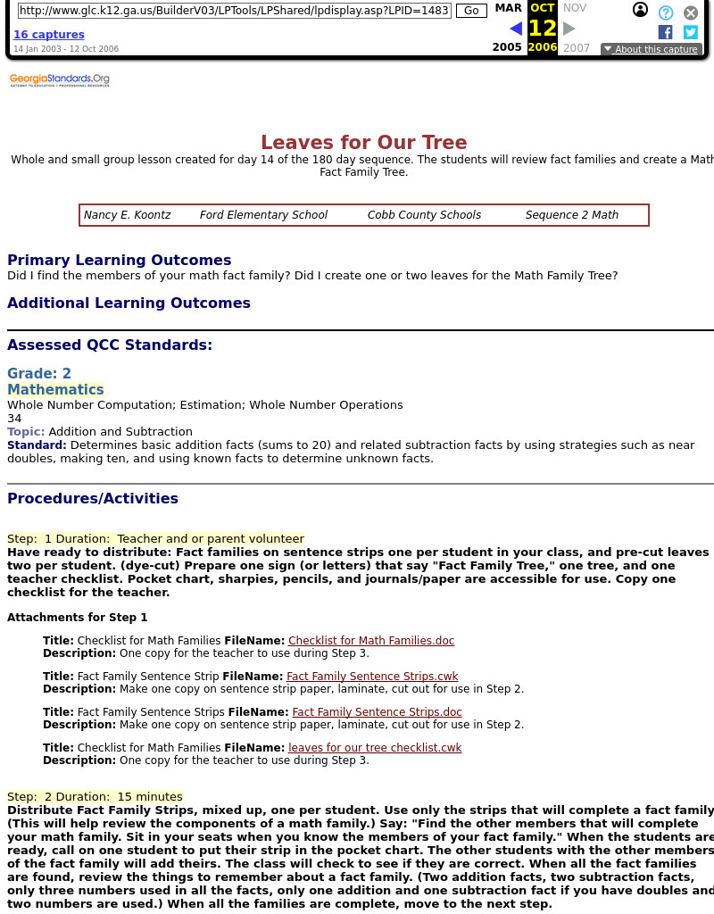 Leaves for Our Tree Lesson Plan