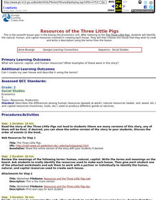 Resources of the Three Little Pigs Lesson Plan
