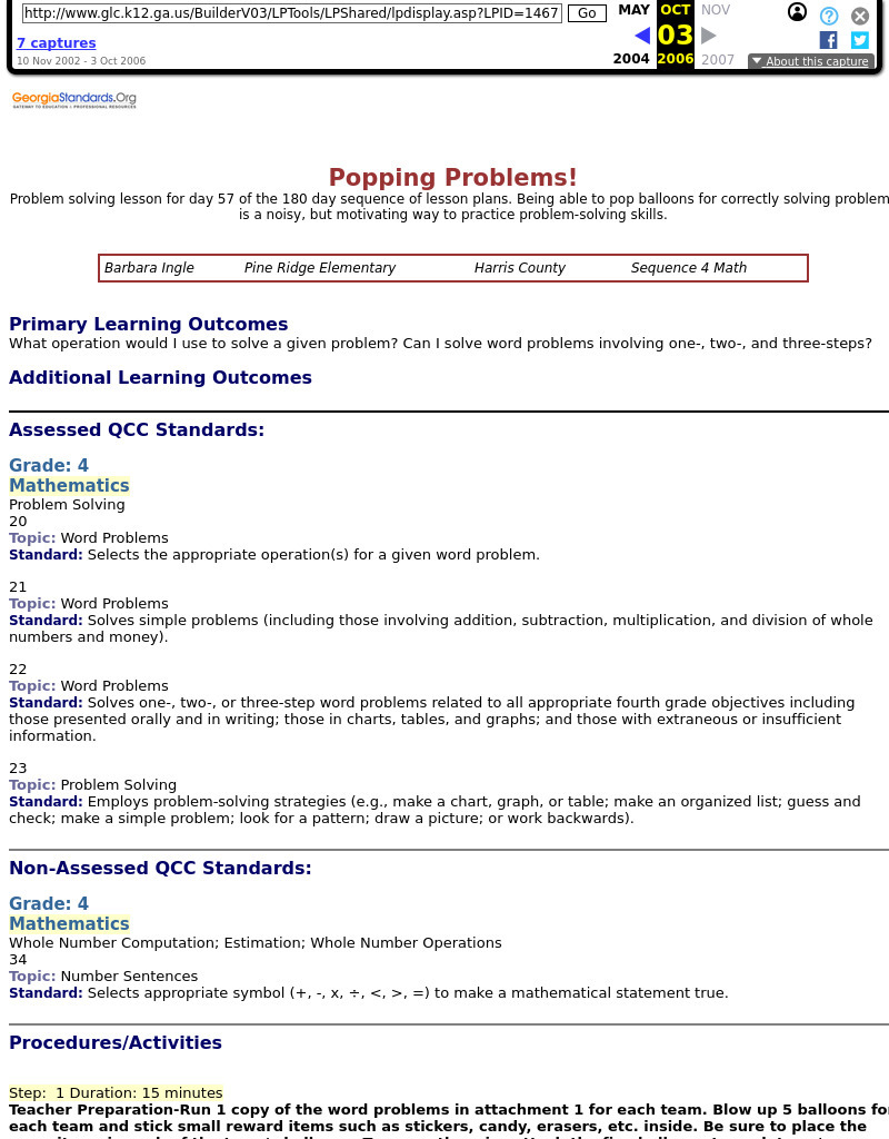 Popping Problems! Lesson Plan