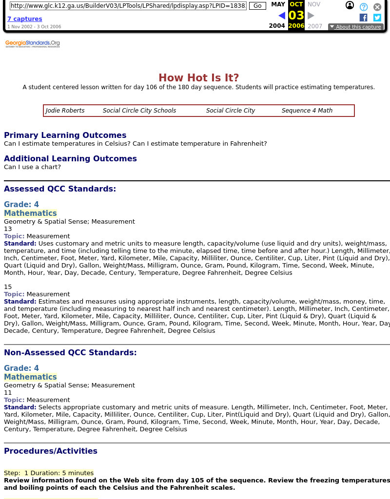How Hot Is It? Lesson Plan