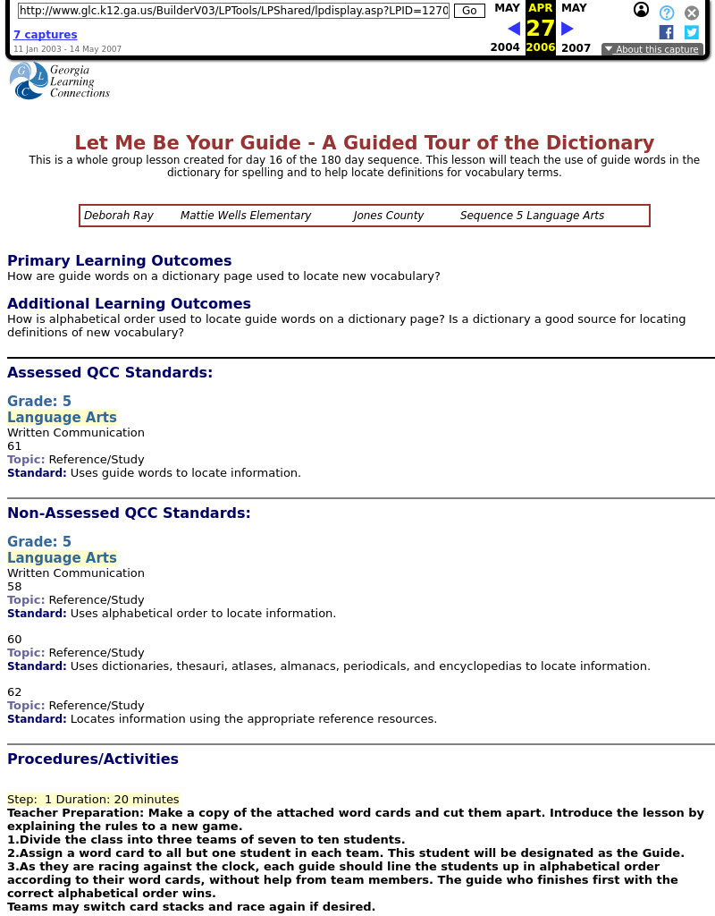 Let Me Be Your Guide - A Guided Tour of the Dictionary Lesson Plan