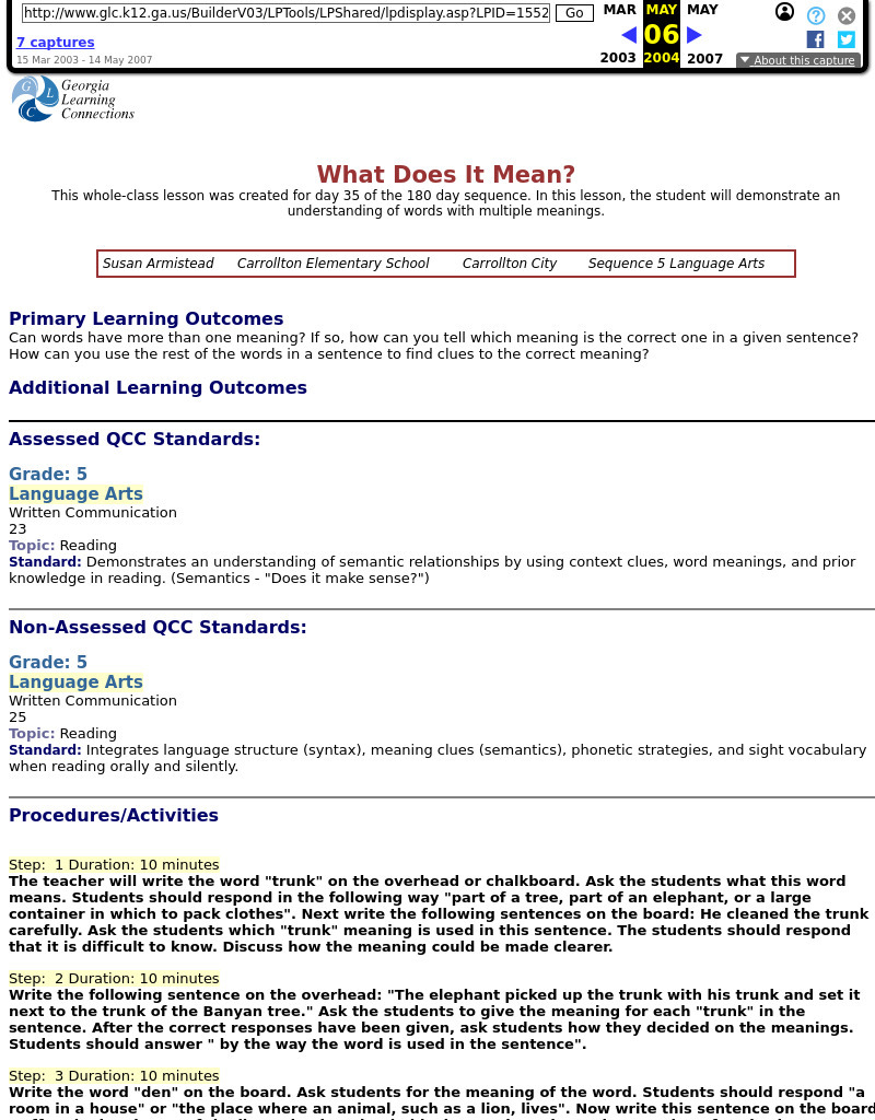 What Does It Mean? Lesson Plan