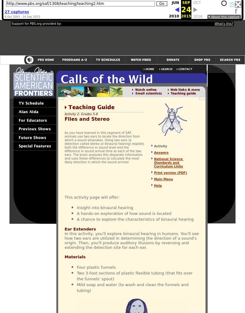 Binaural Hearing in Humans Lesson Plan