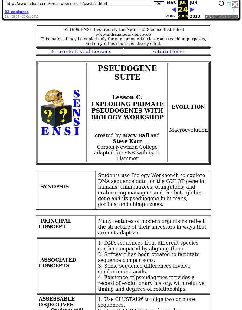 Pseudogene Suite Lesson Plan