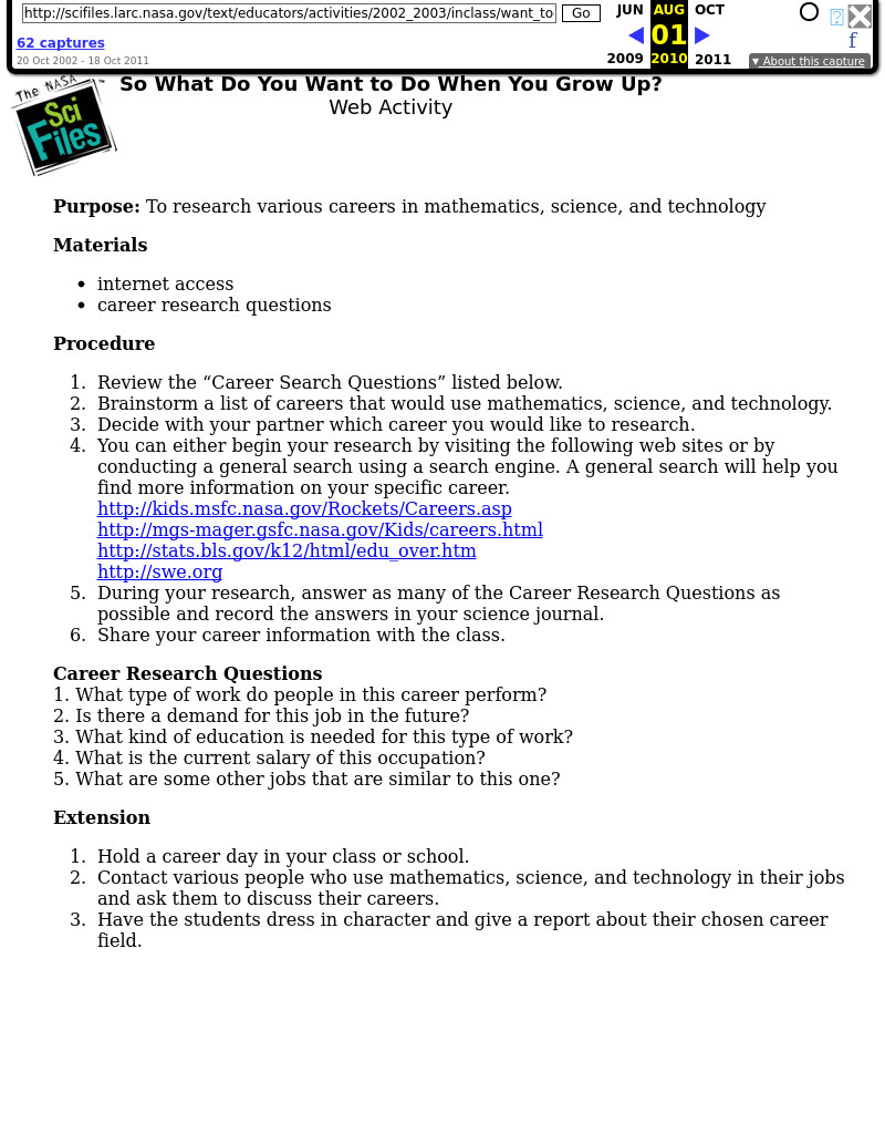 So What Do You Want to Do When You Grow Up Lesson Plan