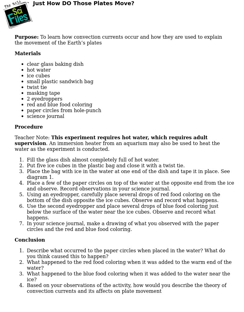 Just How DO Those Plates Move? Lesson Plan