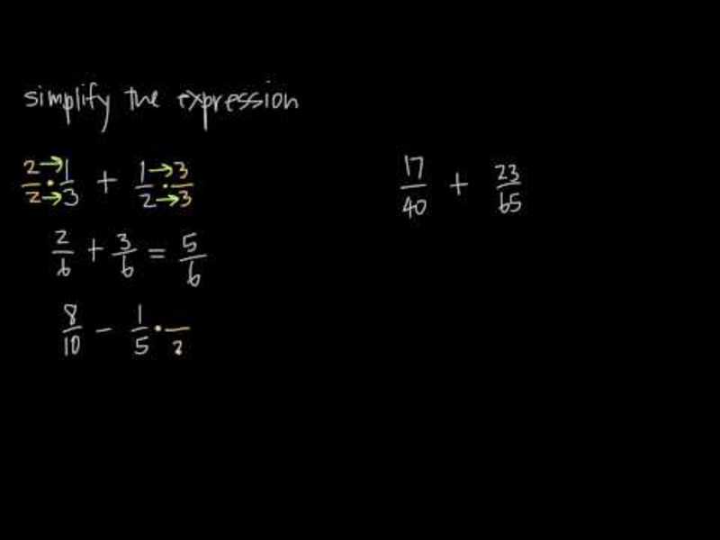 Adding and Subtracting Fractions Instructional Video