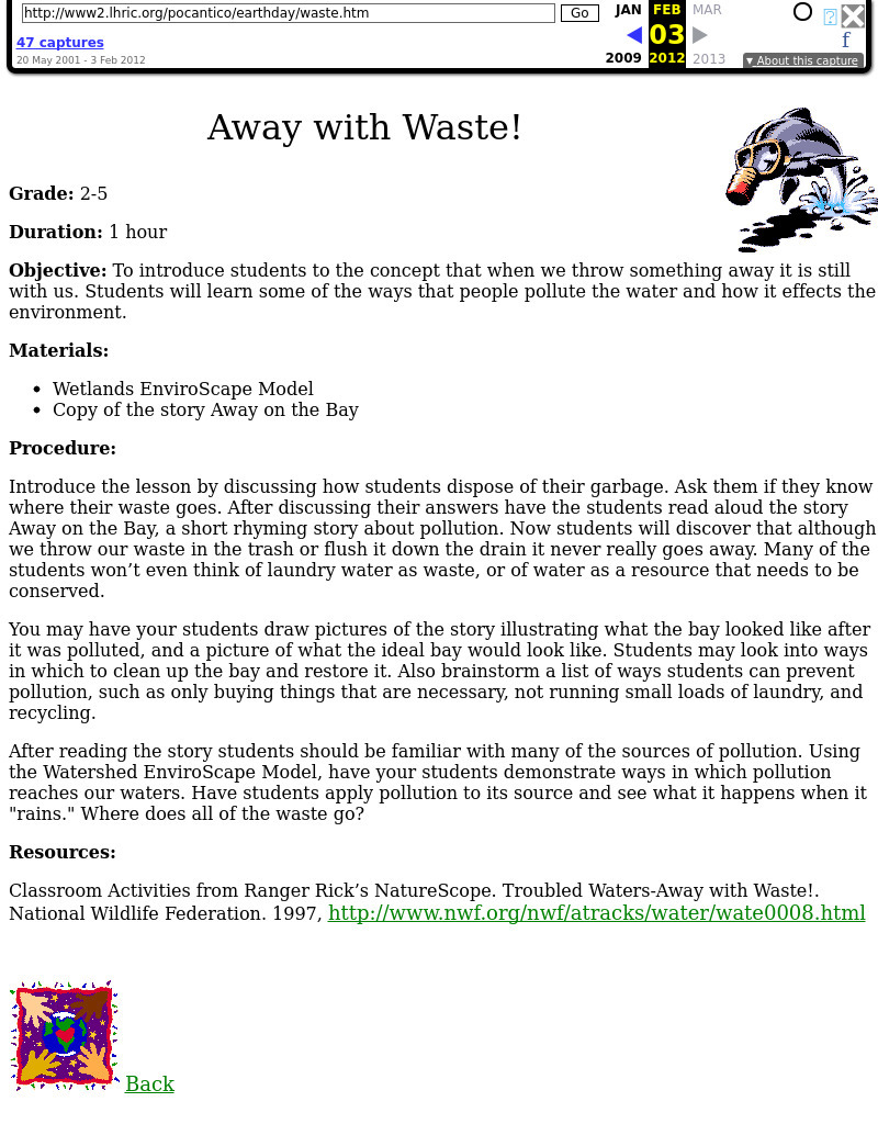 Away with Waste! Lesson Plan
