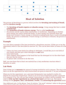 The Dissolving Process Lesson Plan