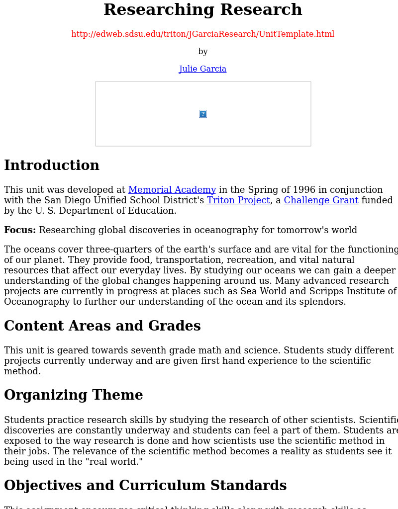 Researching Researchers Lesson Plan