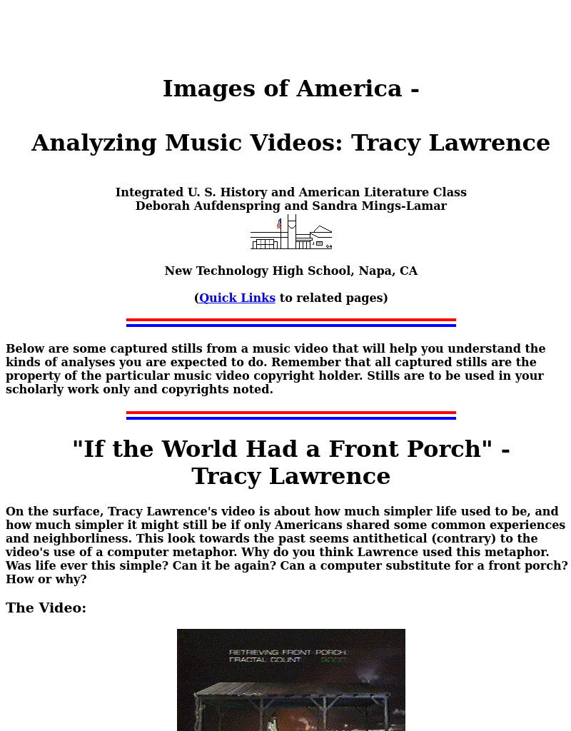 Images of America--Analyzing Music Videos Lesson Plan