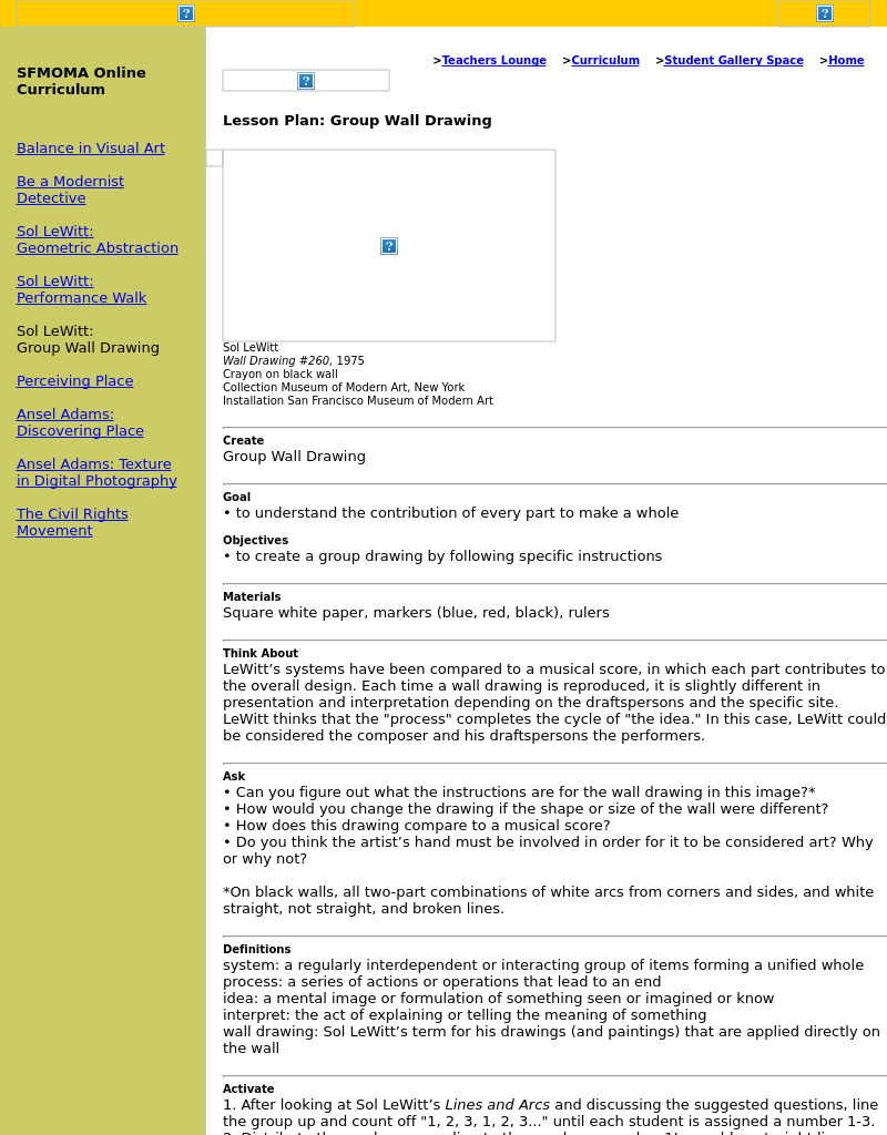 Group Wall Drawing Lesson Plan