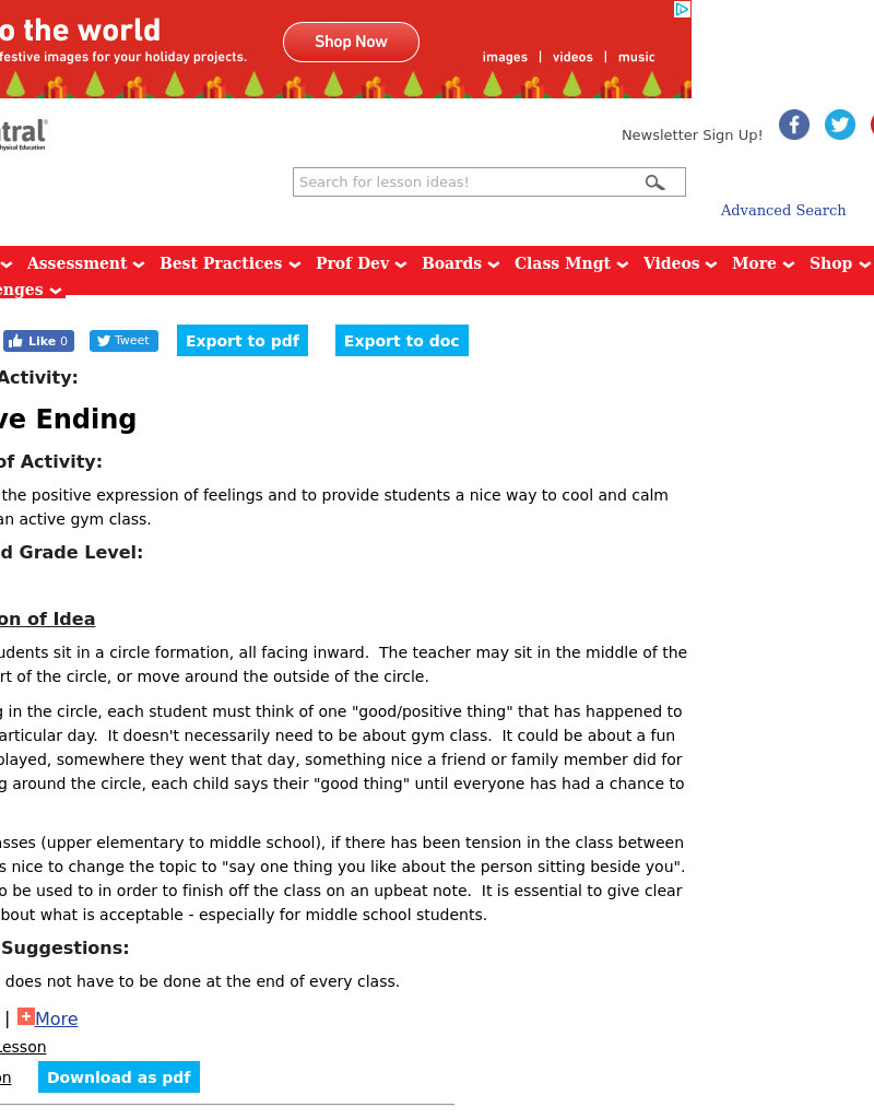 Positive Ending Lesson Plan