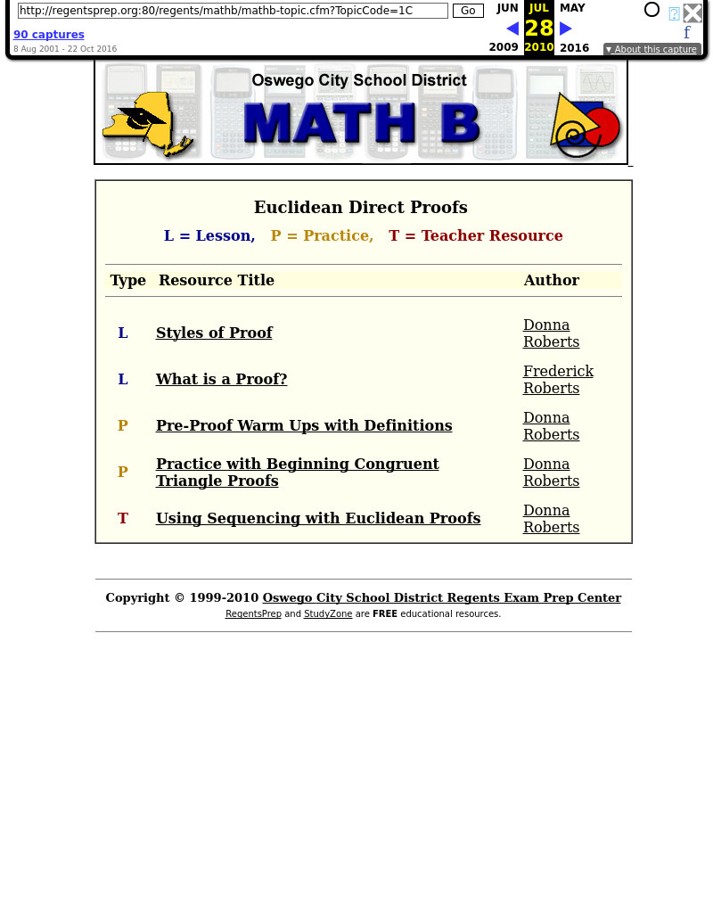 Euclidean Direct Proofs Lesson Plan