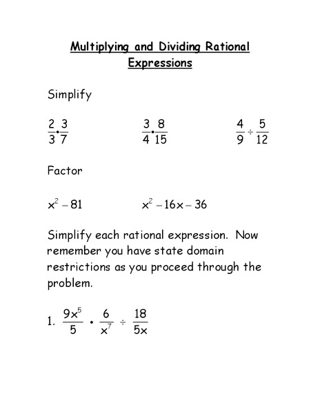 Adding and Subtracting Rational Expressions Lesson Plan