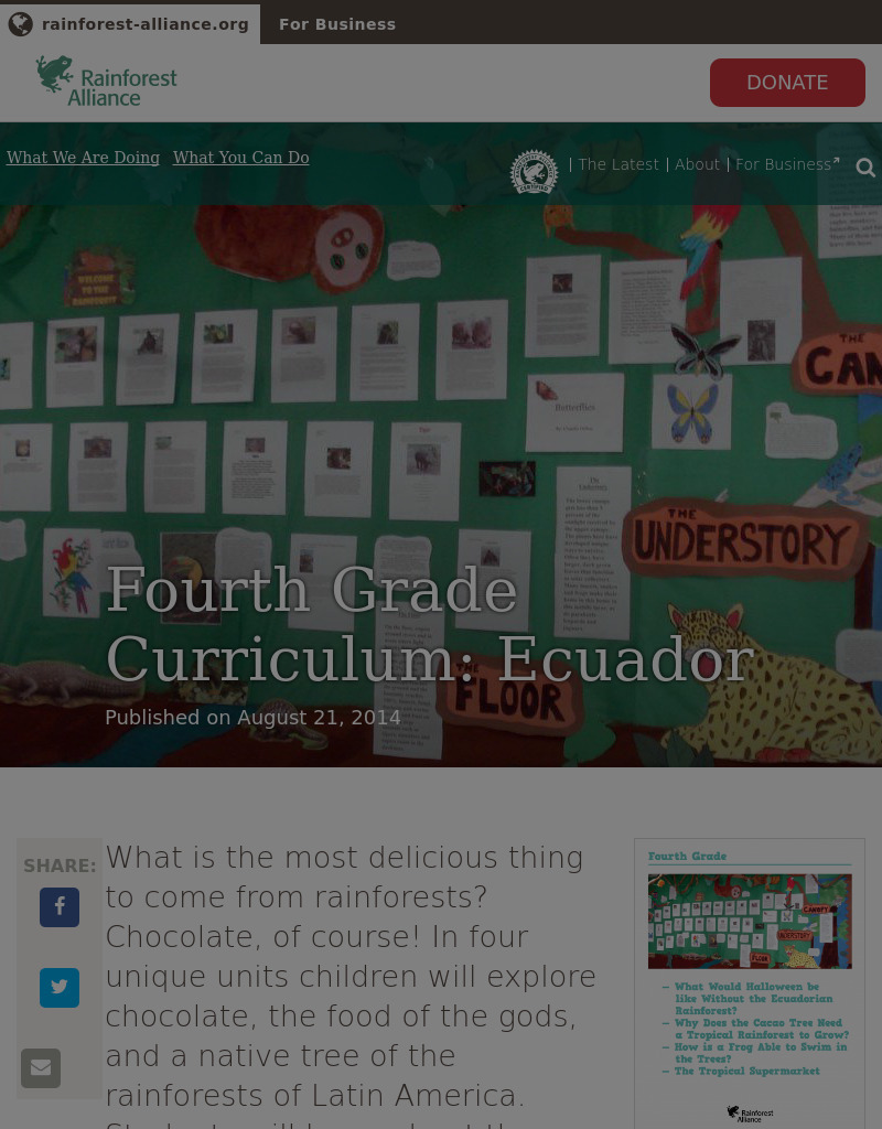 What Would Halloween be Like Without the Ecuadorian Rainforest? Lesson Plan