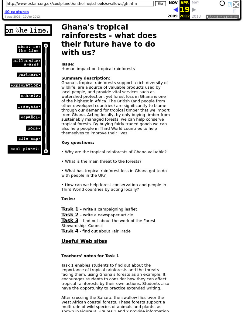 Ghana's Tropical Rainforests:  What Does Their Future Have To Do With Us? Lesson Plan